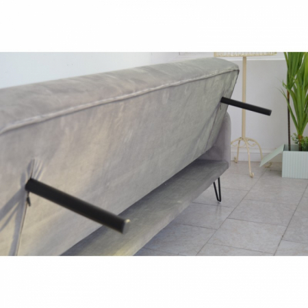 Canapea Every-Day 200x80x76 Rabatabila Catifea Light Grey [4]