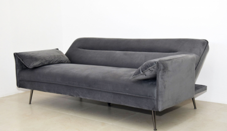 Canapea Fiore 199x95x90 cm Rabatabila Catifea Gri [3]