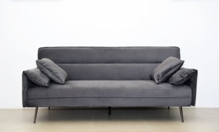 Canapea Fiore 199x95x90 cm Rabatabila Catifea Gri [1]