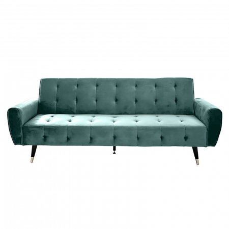 Canapea Glamour 219x84x81 cm Rabatabila Catifea Turcoaz [2]