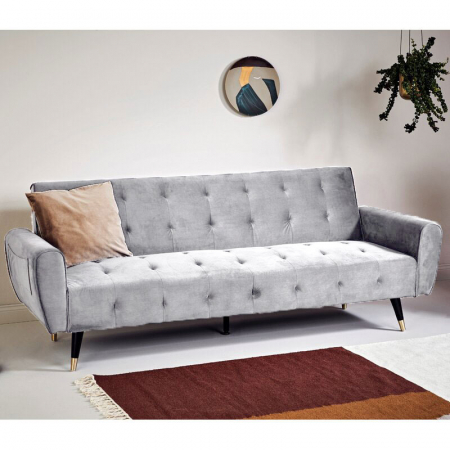 Canapele - Canapea Glamour 219x84x81 cm Rabatabila Light Grey
