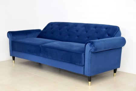 Canapea Paloma 220x83x80 cm Rabatabila Catifea Albastru [3]