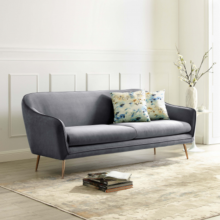 Canapele - Canapea Prestige 194x83x86 cm Catifea Gri