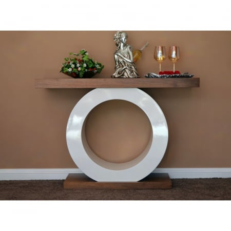 Produse - Consola Oscar 120x84x35 cm Fa01 Nuanta Maro/Alb