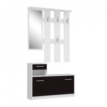 Cuier Hol Aramis 97x180x25 cm Nuanta Alb/Negru [1]