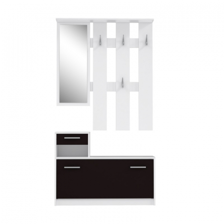 Cuier Hol Aramis 97x180x25 cm Nuanta Alb/Negru [2]