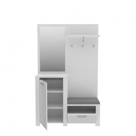 Cuier Hol Aveo 125x200x42 cm Nuanta Alb [4]