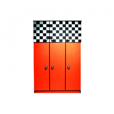 Dulap Extreme 118x200x60 cm Nuanta Rosu/Negru [1]