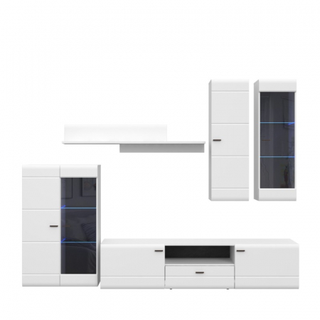 Mobilier Living Briliant 281x213x49 cm Nuanta Alb [1]