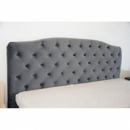 Pat Charcoal 160x200 cm Tapitat Catifea Gri Somiera Inclusa (cod ML 1707) [4]