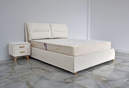 Pat Convers 160x200 cm Tapitat Stofa Teddy Nuanta Alb [3]