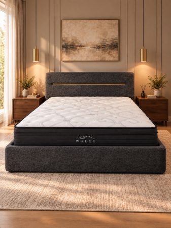 Paturi - Pat Cozy 160x200 Lada de Depozitare Tapitat Stofa Gri (cod: ML2412)