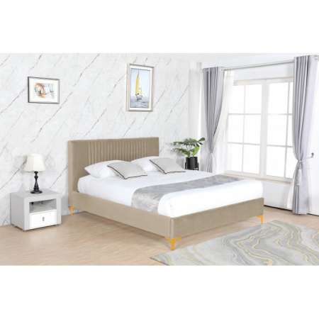 Pat Elegance 160x200 cm Tapitat Catifea Camel [2]