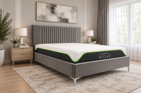 Paturi - Pat Elegance 160x200 Tapitat Catifea Gri