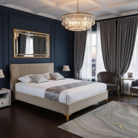 Pat Elegance 180x200 cm Tapitat Catifea Camel [6]