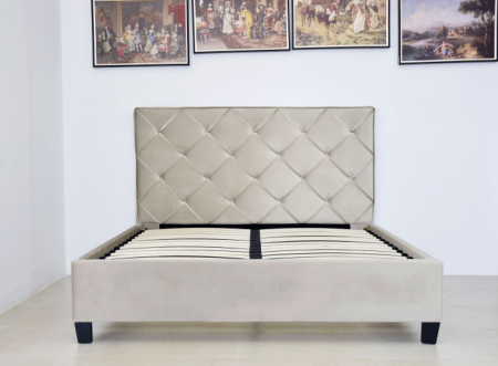 Pat Hypnotic 180x200 cm Tapitat Catifea Bej [5]