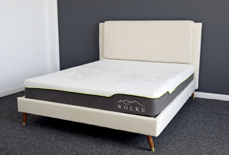 Pat Lyra 160x200 cm Tapitat Catifea Crem Somiera Inclusa Ml 2432 [2]