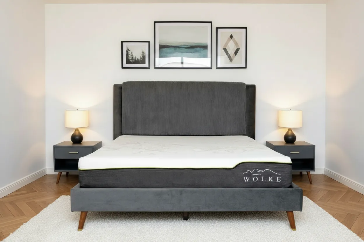Pat Lyra 180x200 cm Tapitat Catifea Gri Somiera Inclusa Ml 2432 [3]