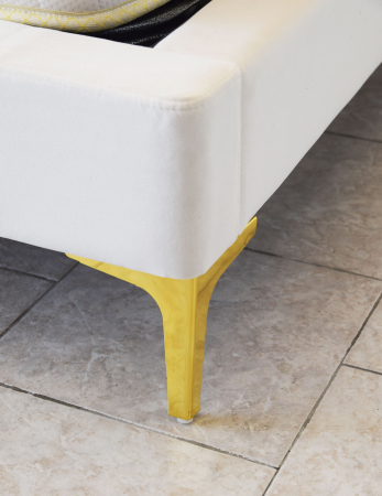 Pat Minelli 160x190 cm Tapitat Catifea Nuanta Crem Somiera Inclusa (cod RC65) [6]