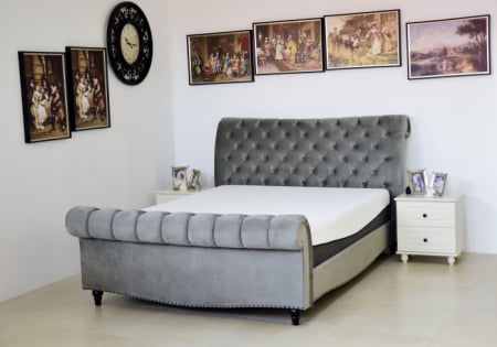 Pat Misterio 160x200 cm Tapitat Catifea Gri [2]