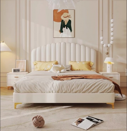 Pat Siena 140x190 cm Tapitat Catifea Nuanta Crem Somiera Inclusa (cod RC75) [2]