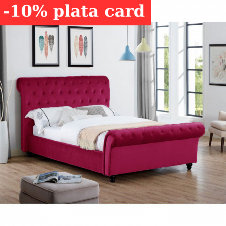 Pat Silver 160x200 cm Tapitat Catifea Magenta [2]