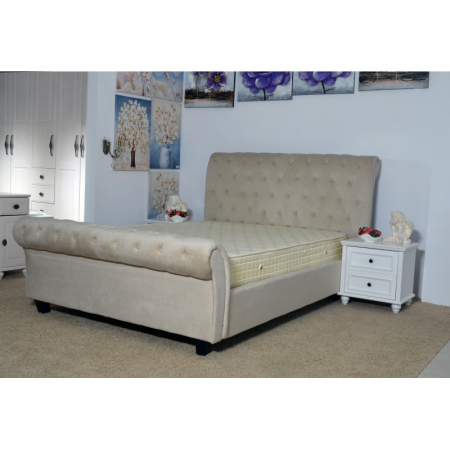 Pat Silver 180x200 cm Tapitat Catifea Taupe [1]