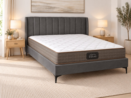 Paturi - Pat Tossino 160x200 cm Tapitat Catifea Gri Somiera Inclusa (cod L17)