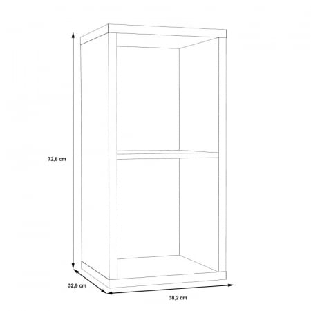 Raft Mauro 39.5x73x33 cm Nuanta Alb [4]