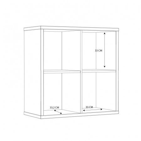 Raft Mauro 73x73x33 cm Nuanta Alb [5]