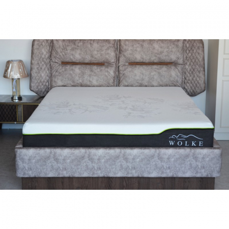 Saltea ortopedica Wolke Memory Cooling Gel, 160x200x25cm, spuma poliuretanica cu memorie si latex, hipoalergenica, antibacterian, fermitate medie [1]