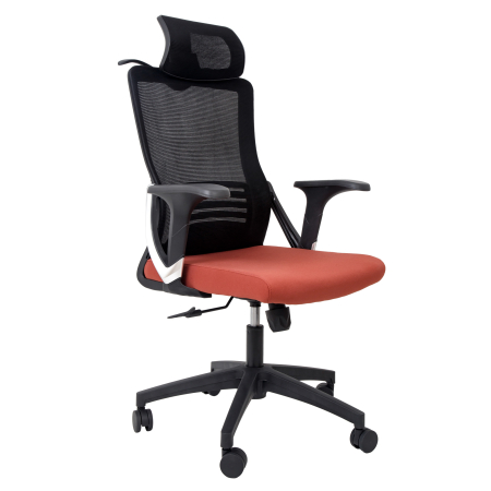 MOBILIER - Scaun Birou Monaco H Nuanta Negru/Bordo