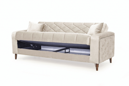 Set 3+2+1 Melissa Catifea Lada Depozitare 02-103 Bej [4]