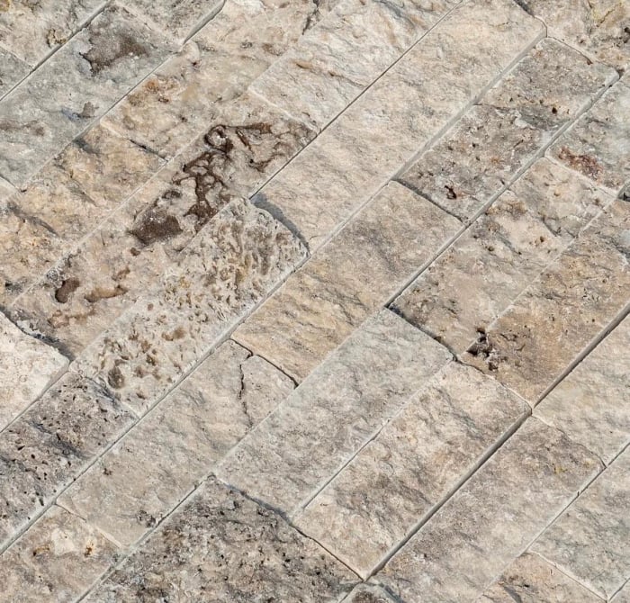 SPLITFACE TRAVERTIN SILVER 15 X 5 CM [4]