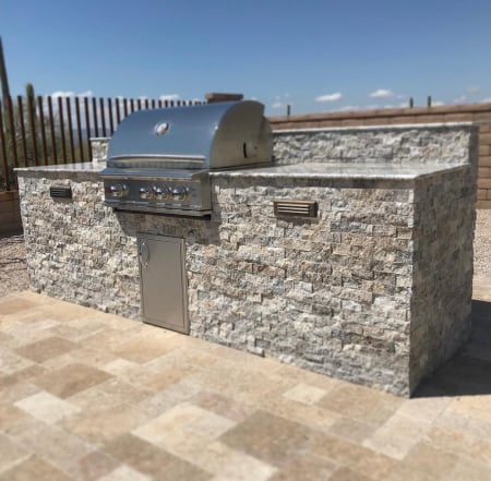 SPLITFACE TRAVERTIN SILVER 15 X 5 CM [4]