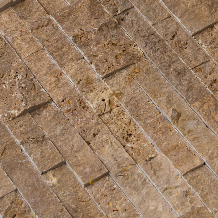 PIATRĂ DECORATIVĂ - SCAPITAT - TRAVERTIN NOCE 15X5 CM