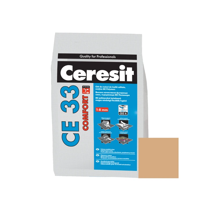 Amenajari pentru interior - Chit de rosturi CE 33, 5kg, Ceresit, Caramel