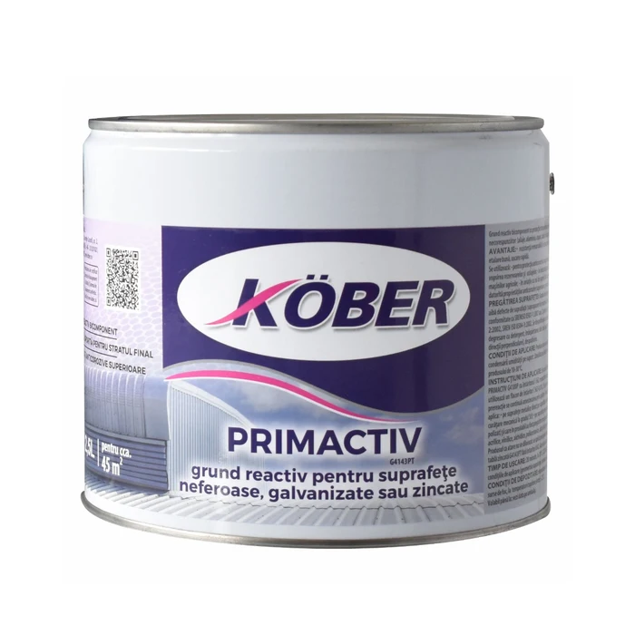 Amenajari pentru interior - Grund primactiv, galben, 4l, Kober