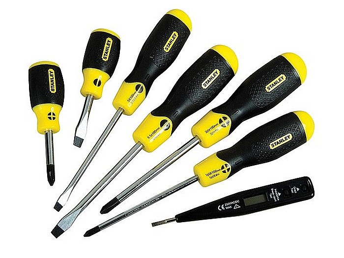 0-65-009, SET SURUBELNITE, CUSHION GRIP, 6 BUC PLUS TESTER, STANLEY [1]