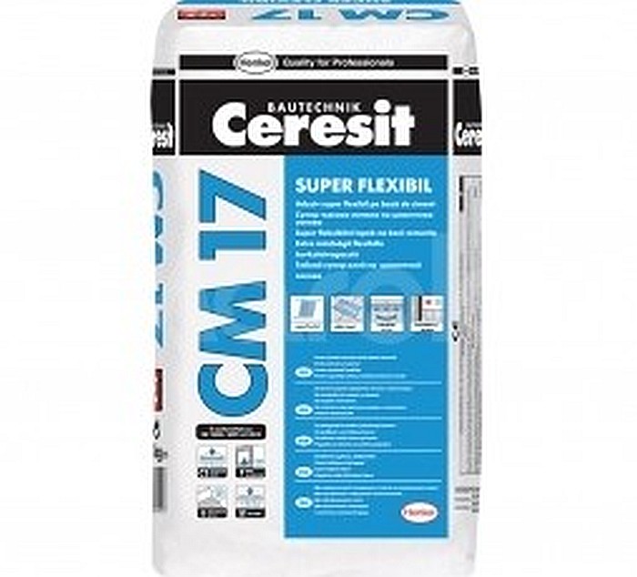 ADEZIV SUPER-FLEXIBIL PENTRU PLACI CERAMICE, CERESIT CM 17,  25KG [2]