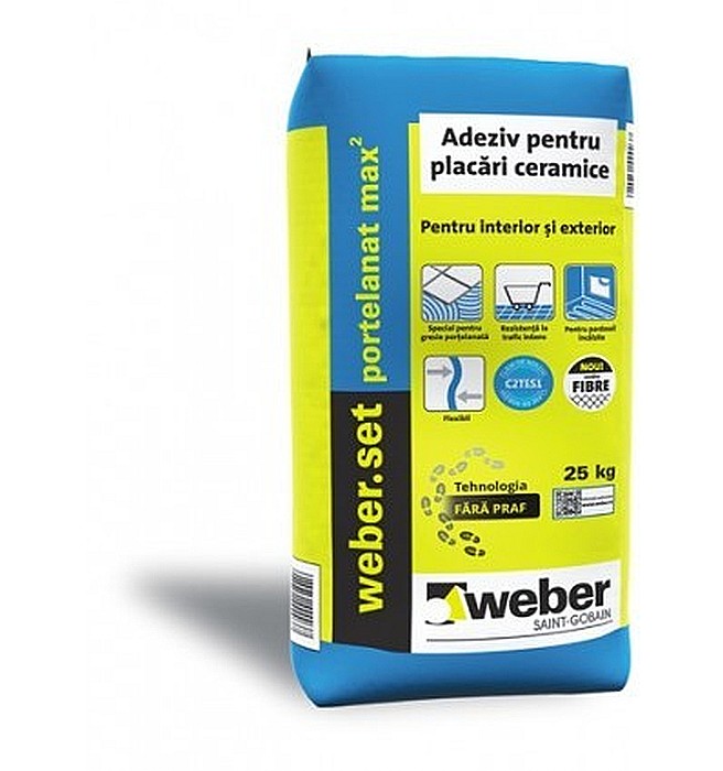 ADEZIV PENTRU PLACARI CERAMICE, PORTELANAT, 25KG, WEBER [2]
