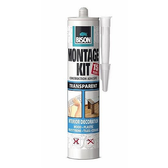 ADEZIV PENTRU CONSTRUCTII, MONTAGEKIT SUPER STRENGHT, TRANSPARENT, 350G, BISON [1]