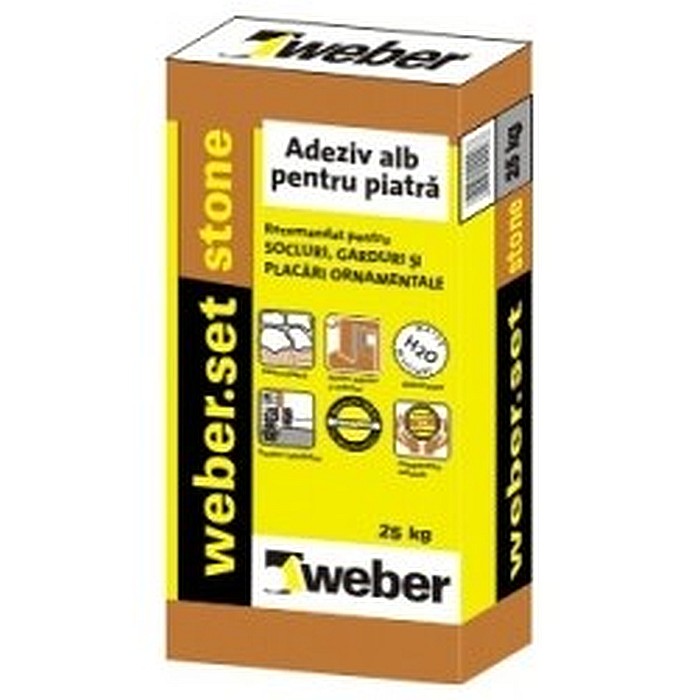 ADEZIV PIATRA NATURALA, ALB, 25KG, WEBER STONE [2]