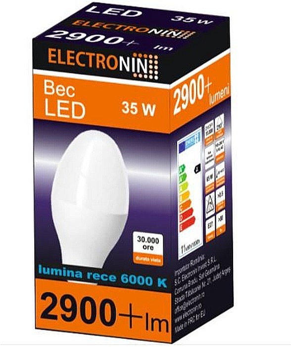 BEC LED, A100, 30W, E27, 6000K, ELECTRONIN [1]