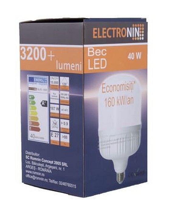BEC LED, A60 E27, 7W 6000K, ELECTRONIN [1]