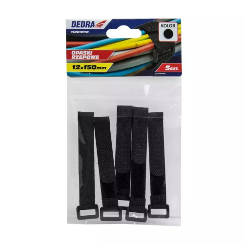 BENZI VELCRO, 16X310MM, NEGRE, 10BUC, 11RC16312, DEDRA [2]