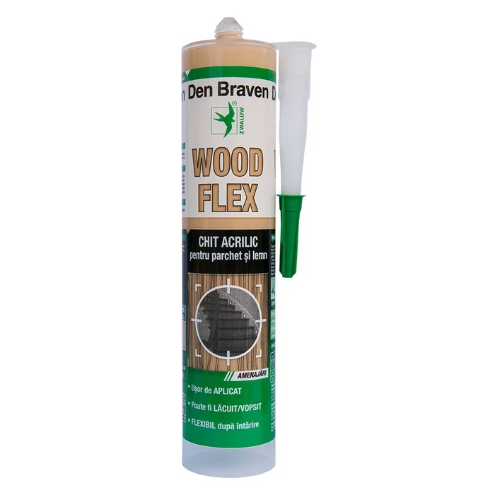 CHIT ACRILIC PENTRU PARCHET SI LEMN, WOODFLEX, CIRES, 280ML, 12003761, DEN BRAVEN [2]