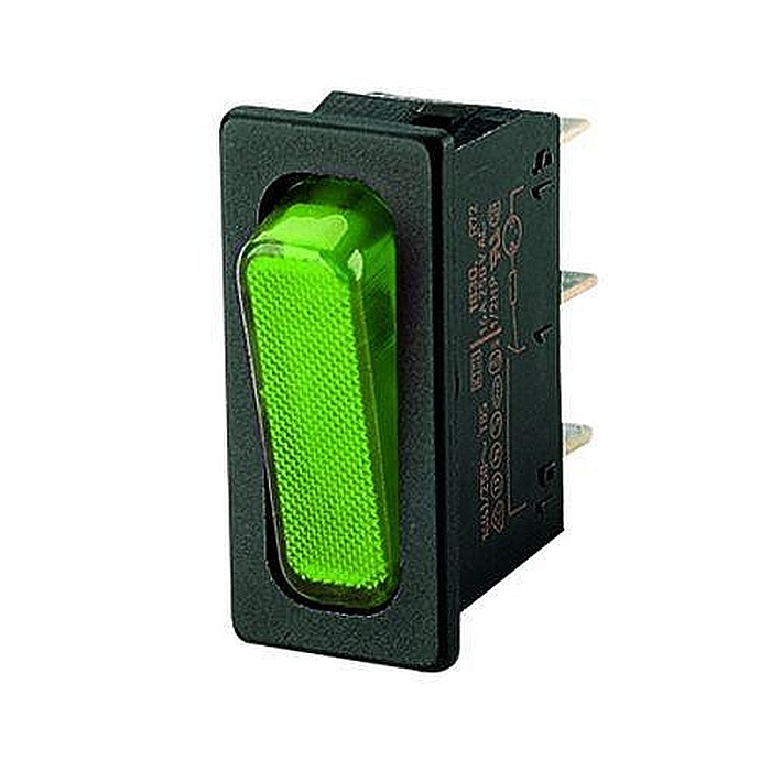 COMUTATOR BASCULANT, STV 04, CU BEC, 250V, 1 CIRCUIT, VERDE, SOMOGYI [1]