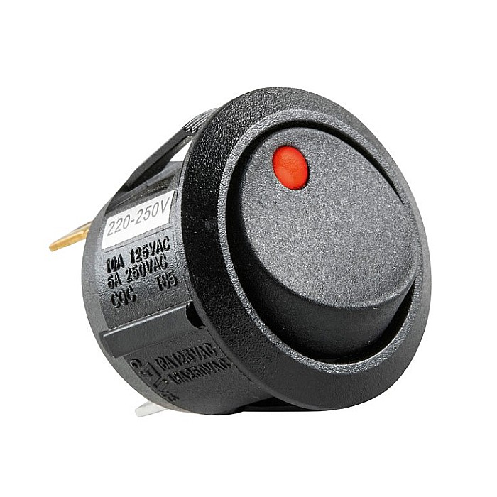 COMUTATOR BASCULANT, STV 11, CU BEC, 250V, 1 CIRCUIT, ROŞU, SOMOGYI [1]