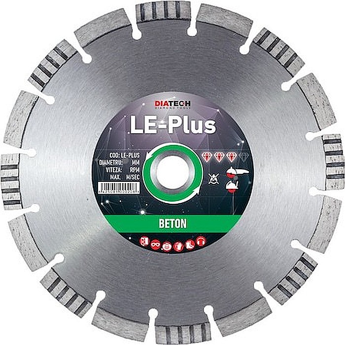 DISC DIAMANTAT BETON, 125MM, LE-PLUS, DIATECH [1]